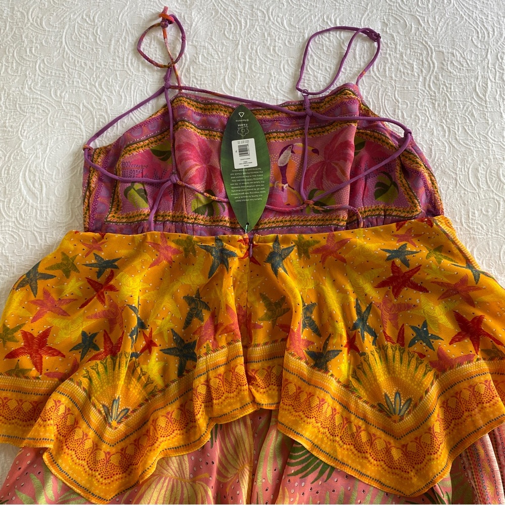 🥭FARM Rio Mixed Scarves Midi Dress - Picture 9 of 10